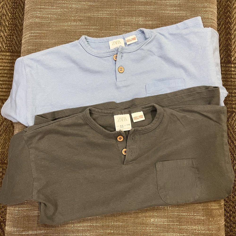 Zara button tshirts (2)